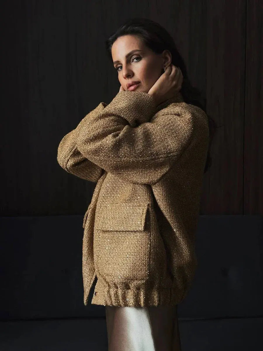 Blazer mit Glitzerfäden und edlem Strukturgewebe für Frauen Mivona