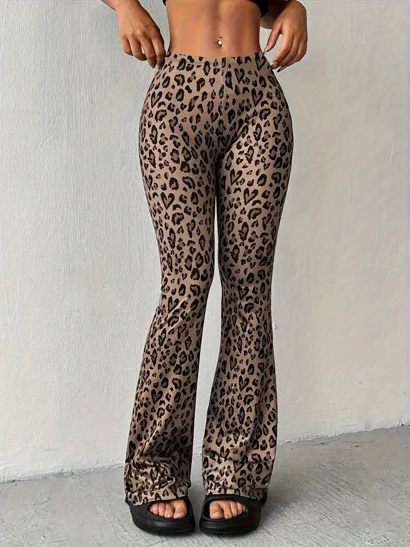 Leopardenmuster Hose mit auffälligem Stil für Frauen Mivona