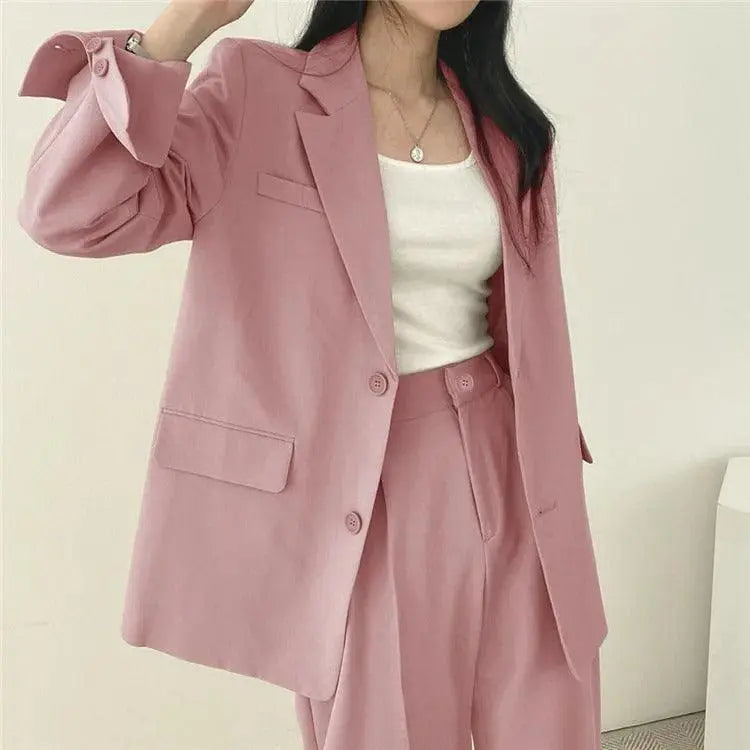 Elegantes Tailliertes Blazer und Gerade Hose Set Für Frauen Mivona