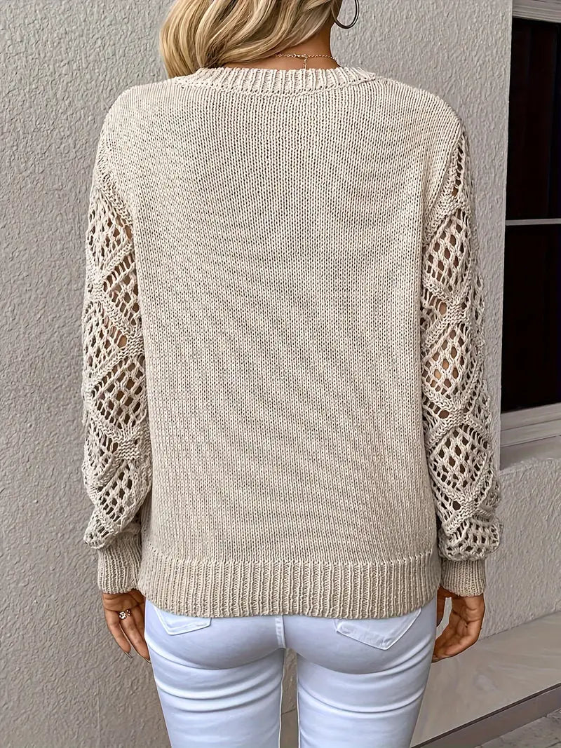 Luxuriöser Gerippter Strickpullover für Frauen Mivona