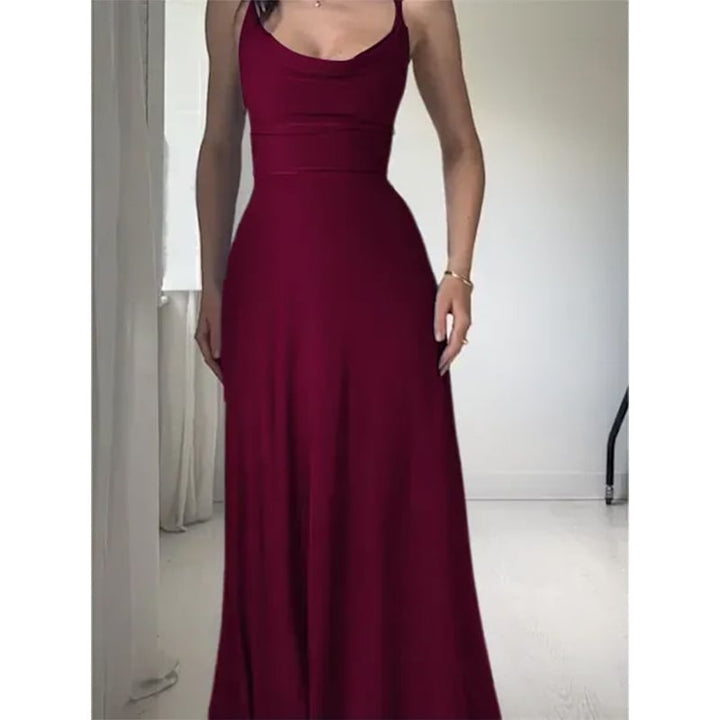 Elegantes Drapiertes Maxikleid für Mühelose Anmut Für Frauen