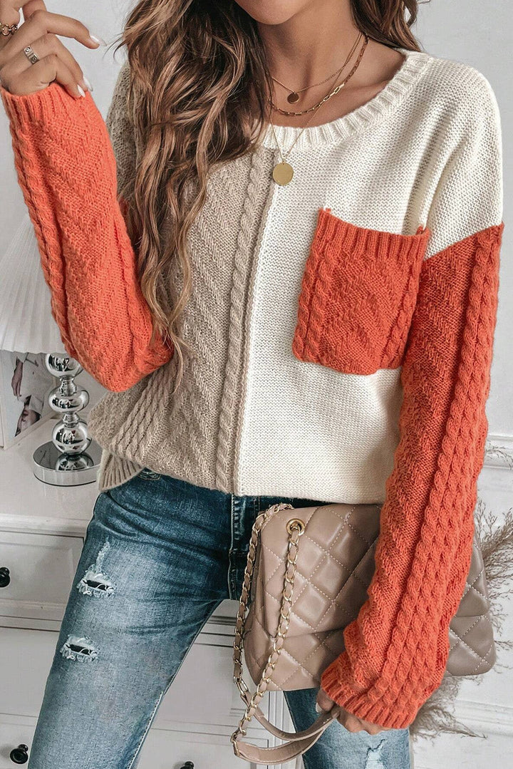 Eleganter Strickpullover mit V-Ausschnitt für Frauen Mivona