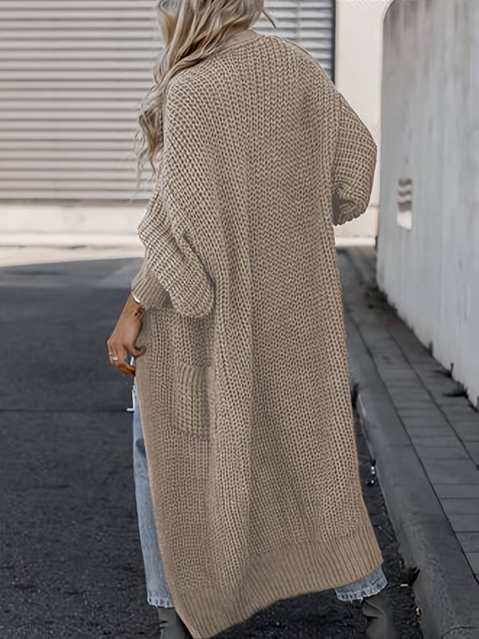 Klassische Lange Strickweste Für Müheloses Layering Und Stil Für Frauen Mivona