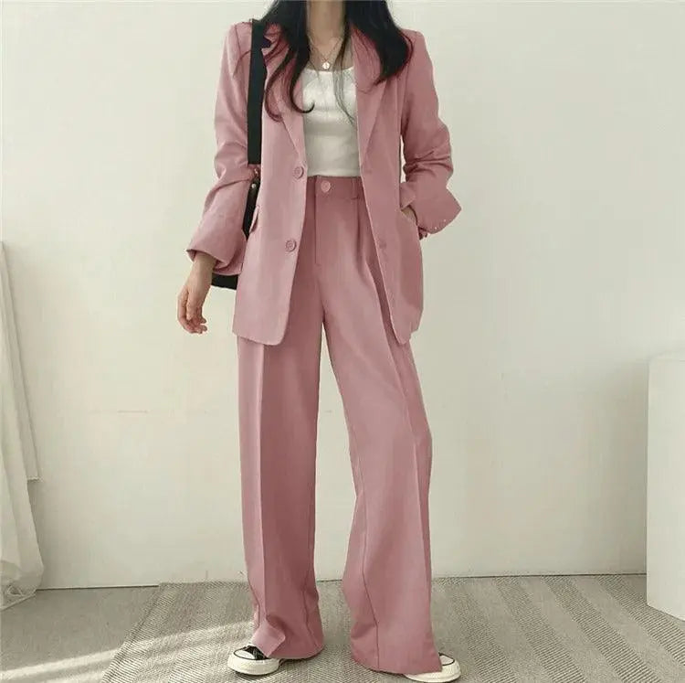 Elegantes Tailliertes Blazer und Gerade Hose Set Für Frauen Mivona