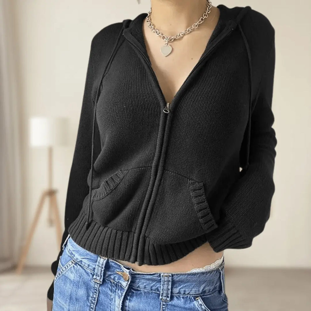 Bequemer Zip-Up-Pullover mit Taschen Für Frauen Mivona