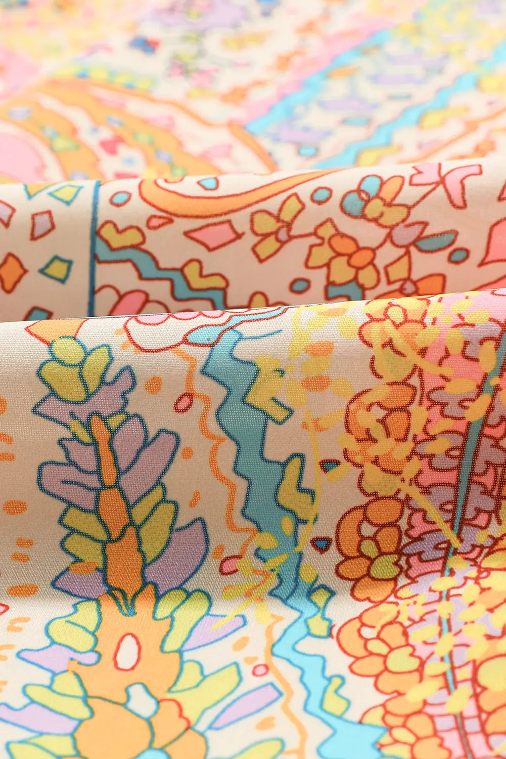 Boho-Hemd mit Paisley-Muster und Rüschen Für Frauen Mivona