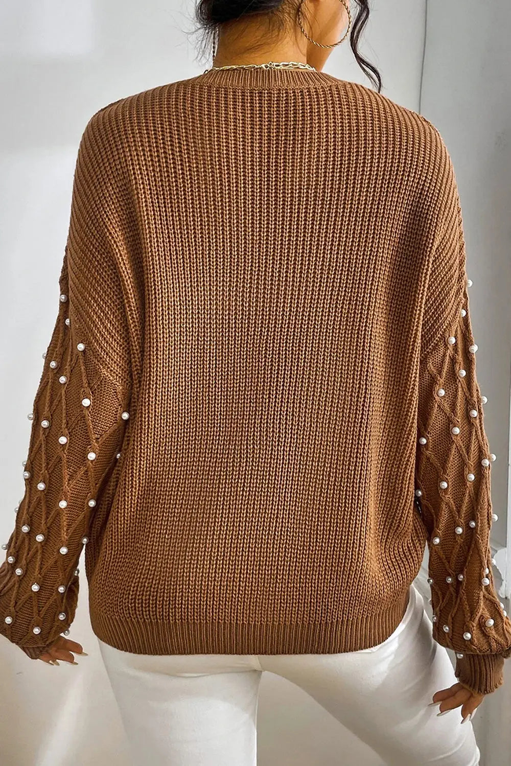 Klassischer Strickpullover Mit Rundhalsausschnitt Für Frauen Mivona