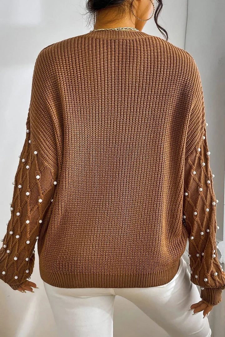 Klassischer Strickpullover Mit Rundhalsausschnitt Für Frauen Mivona