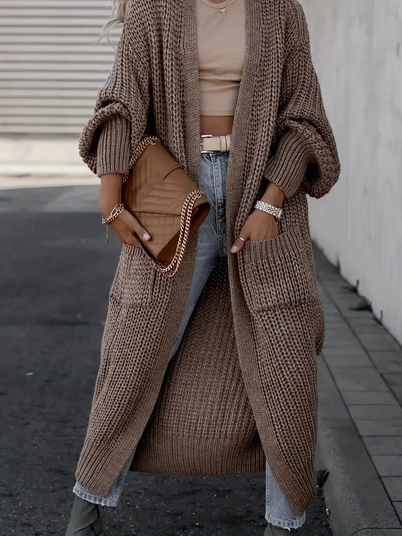 Klassische Lange Strickweste Für Müheloses Layering Und Stil Für Frauen Mivona