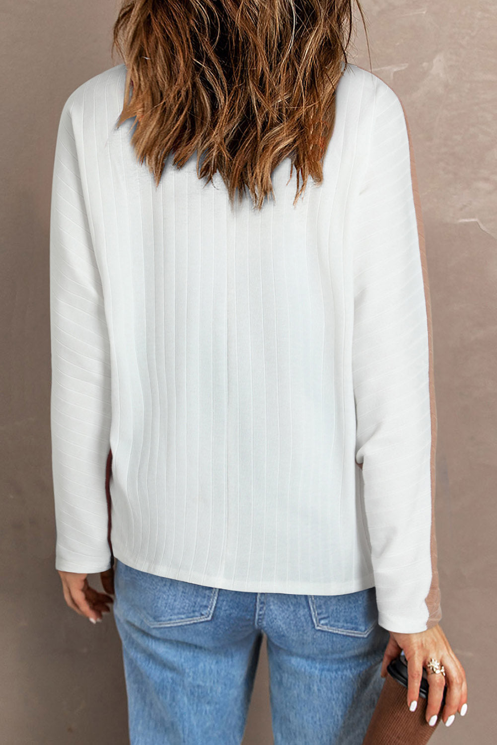 Pullover Mit Farbblock-Design Und Dolman-Ärmeln Für Frauen Mivona