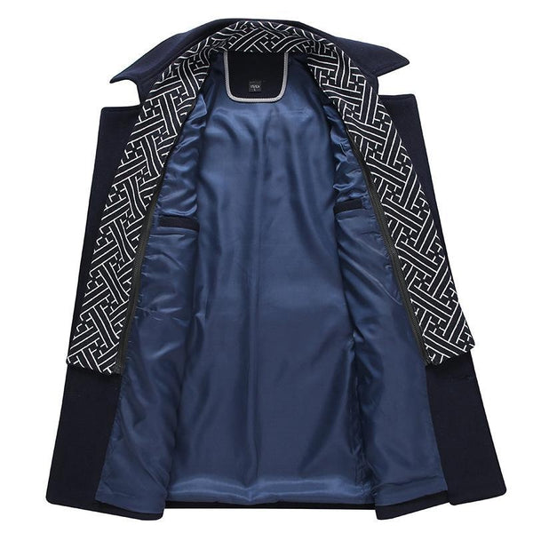 Herren Wintermantel Mit Reverskragen Und Knopfverschluss Vorne