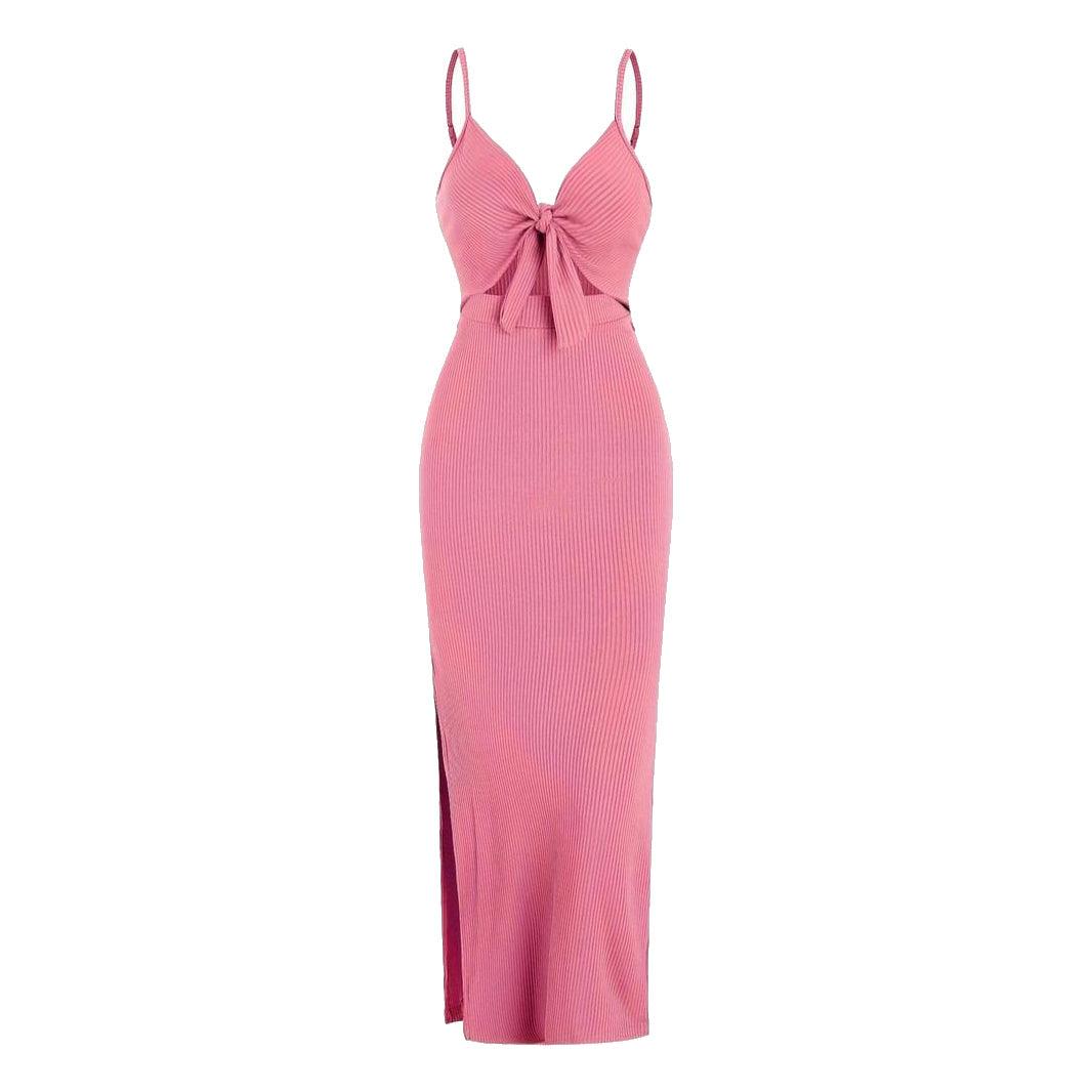 Elegantes Schlitzkleid mit luxuriösem Stretch Mesh für Frauen