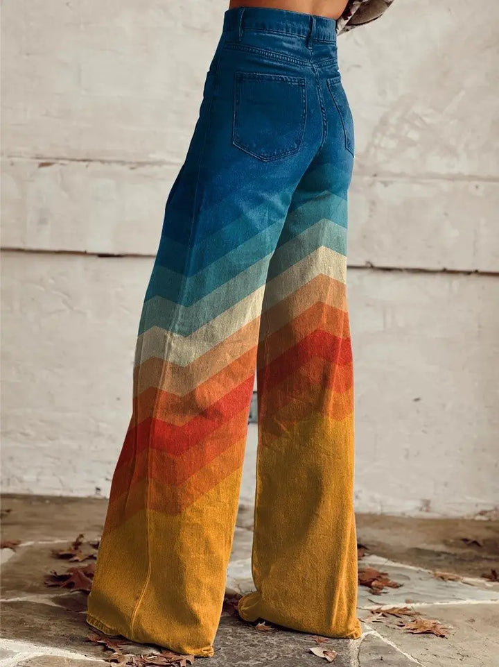 Retro Weitbein Hose mit Vintage Charme für Damen Mivona