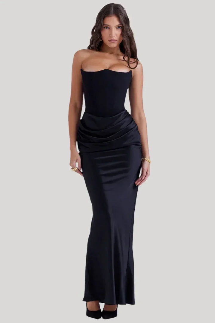 Edles schlankes Bandeau-Abendkleid für Damen