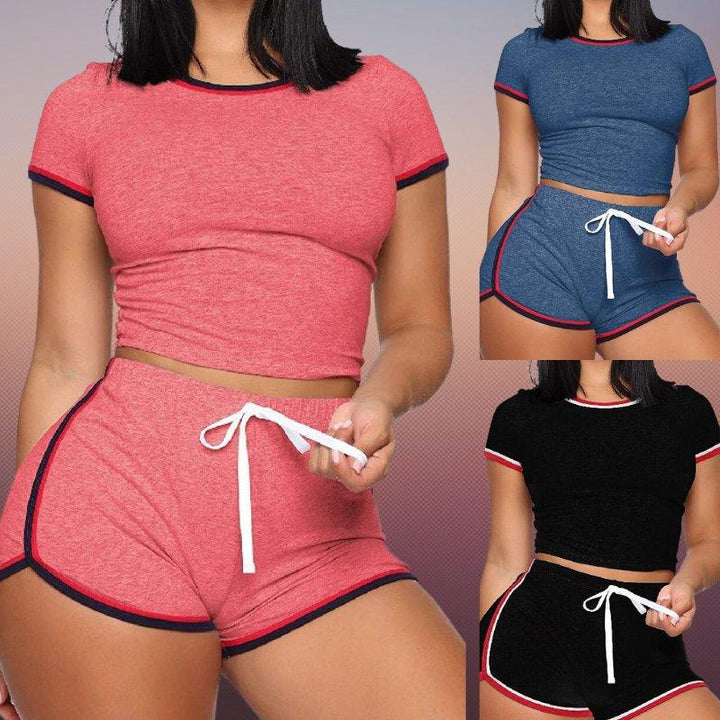 Entspanntes Crop-Top- und Shorts-Set Für Frauen Mivona