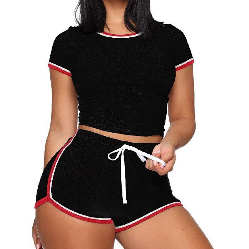 Entspanntes Crop-Top- und Shorts-Set Für Frauen Mivona
