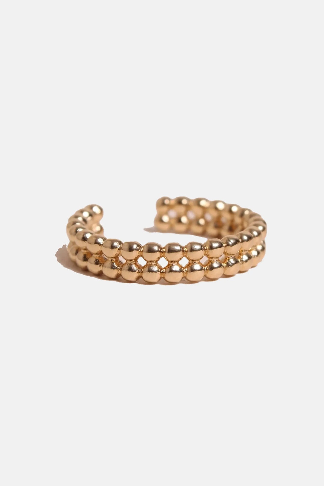 Goldfarbener Verstellbarer Ring mit Skulpturalem Finish Für Frauen Mivona