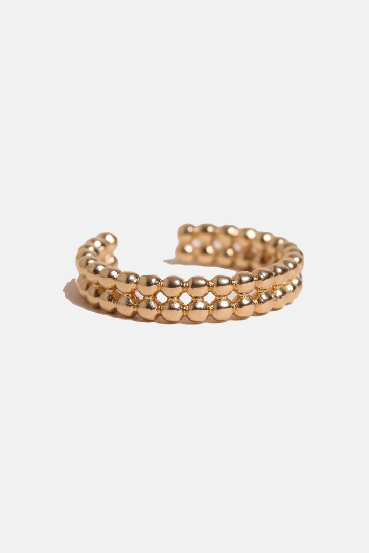 Goldfarbener Verstellbarer Ring mit Skulpturalem Finish Für Frauen Mivona