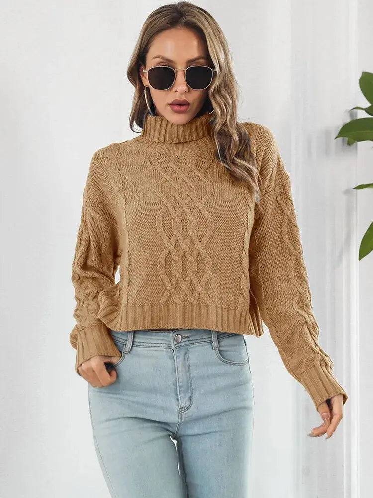 Ultra-Gemütlicher Strick-Rollkragenpullover Für Frauen Mivona