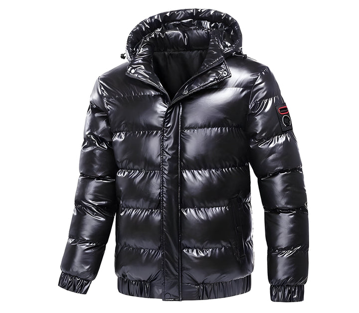 Herren Winter Steppjacke Mit Seitlichem Reißverschlusstaschen Design