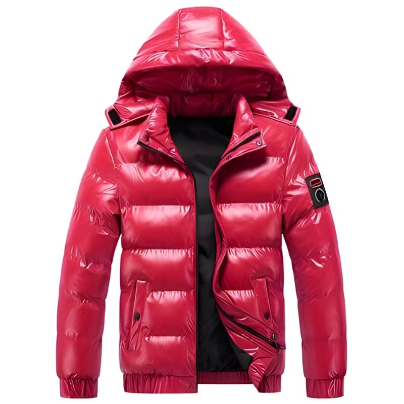 Herren Winter Steppjacke Mit Seitlichem Reißverschlusstaschen Design