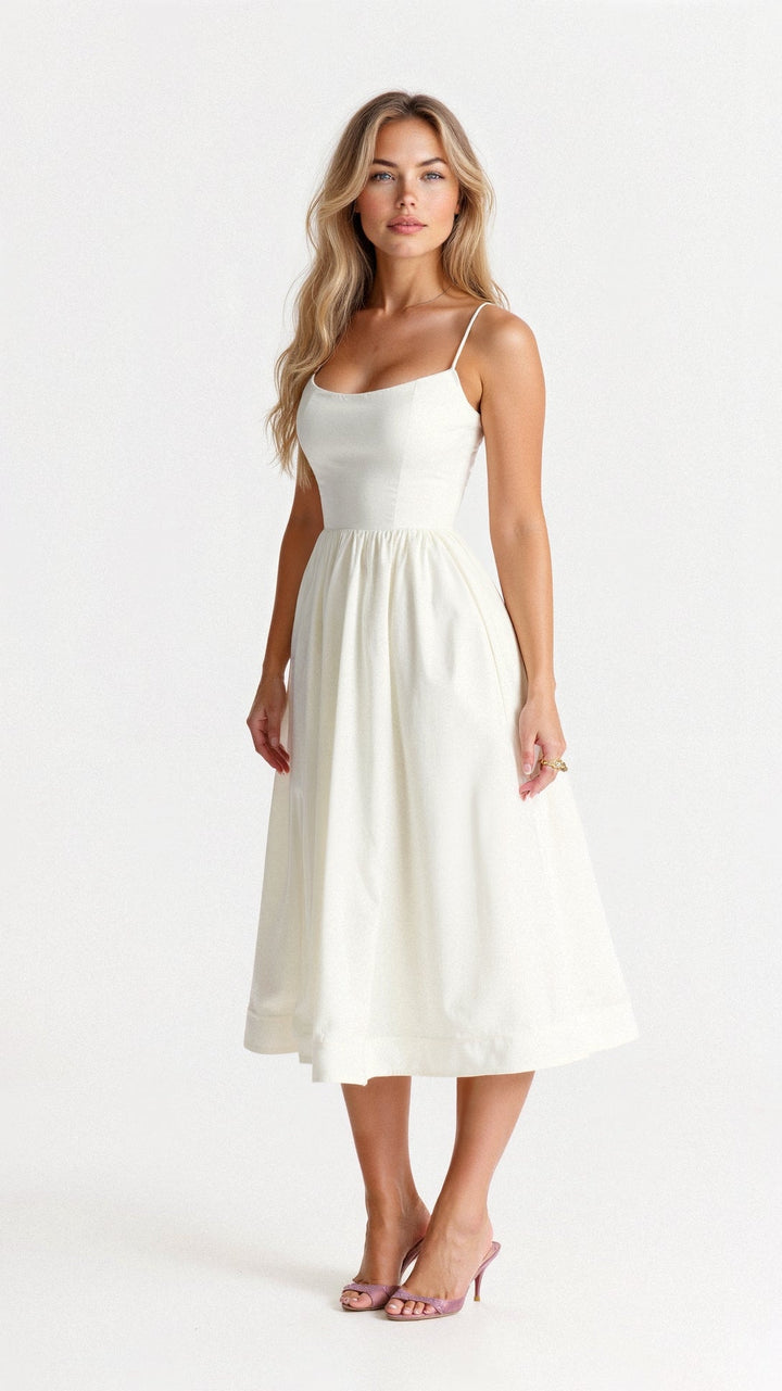 Fließendes ärmelloses Maxikleid mit elegantem Fall für Damen Mivona
