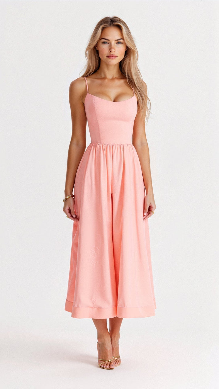 Fließendes ärmelloses Maxikleid mit elegantem Fall für Damen Mivona