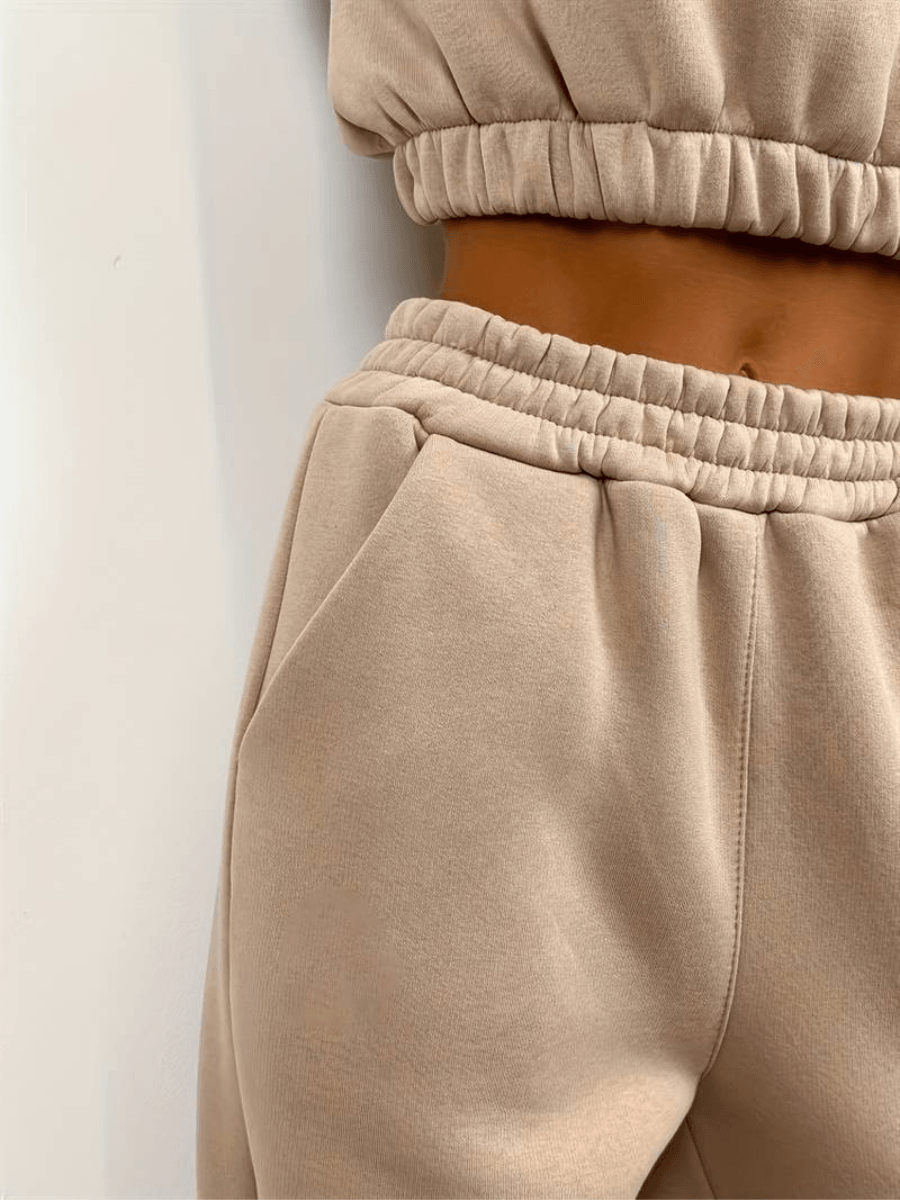 Bequemes Zip-Up-Sweatshirt und Jogginghosen-Set Für Frauen Mivona