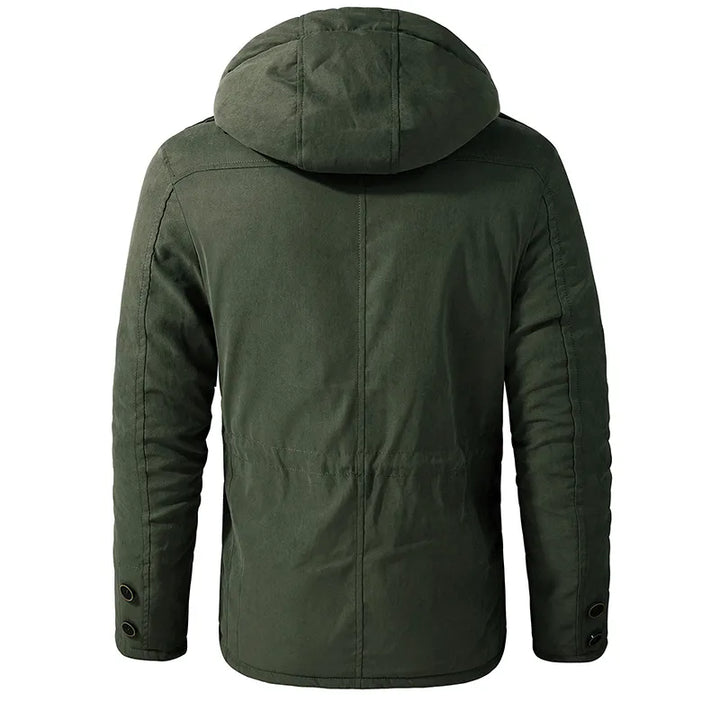 Herren Winterjacke Mit Verstellbarem Kordelzug In Der Taille