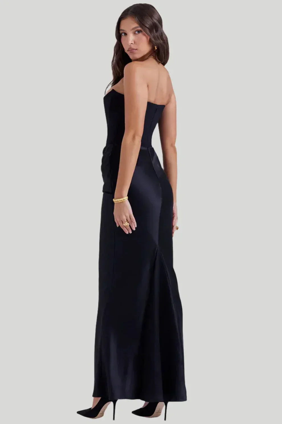 Edles schlankes Bandeau-Abendkleid für Damen