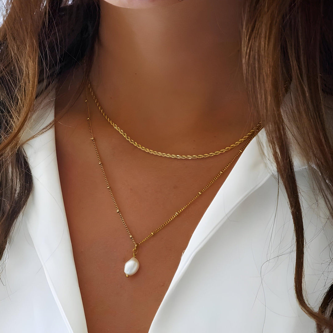 Schickes Perlenkette Set mit elegantem Stil für Damen Mivona