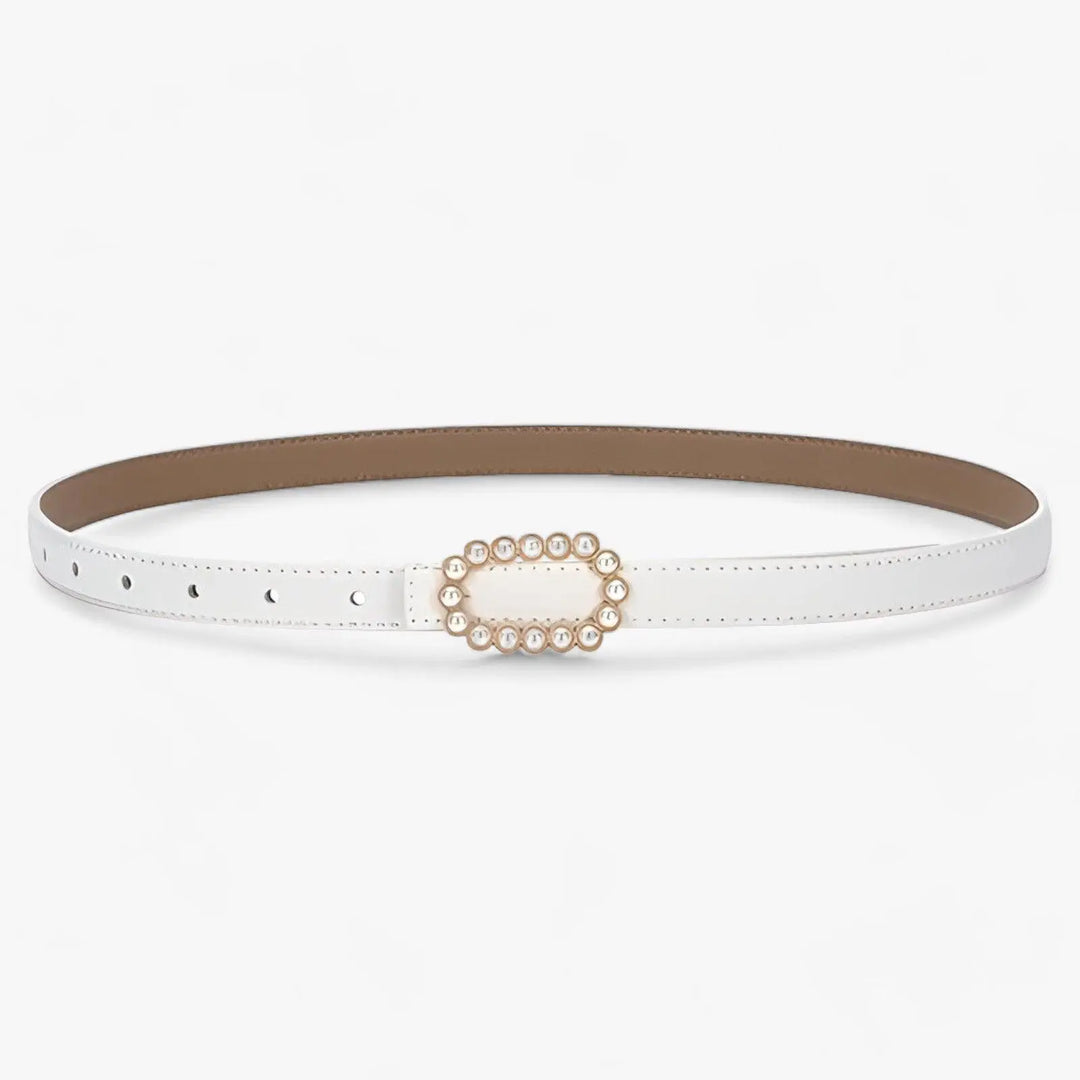 Eleganter Gürtel mit Perlen-Schnalle für Damen Mivona