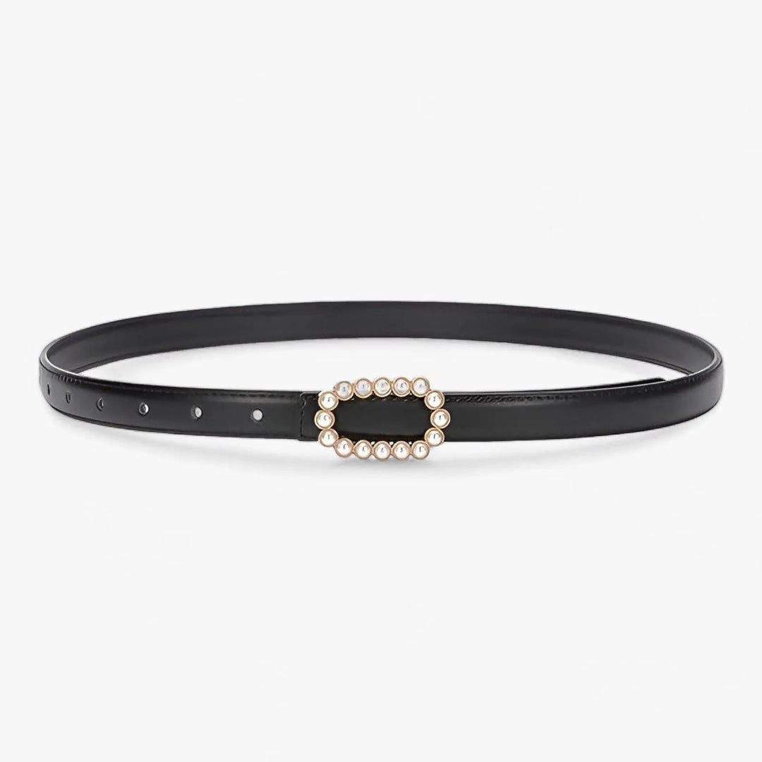 Eleganter Gürtel mit Perlen-Schnalle für Damen Mivona