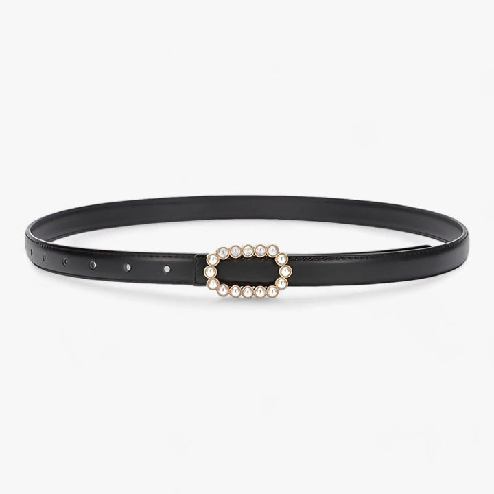Eleganter Gürtel mit Perlen-Schnalle für Damen Mivona
