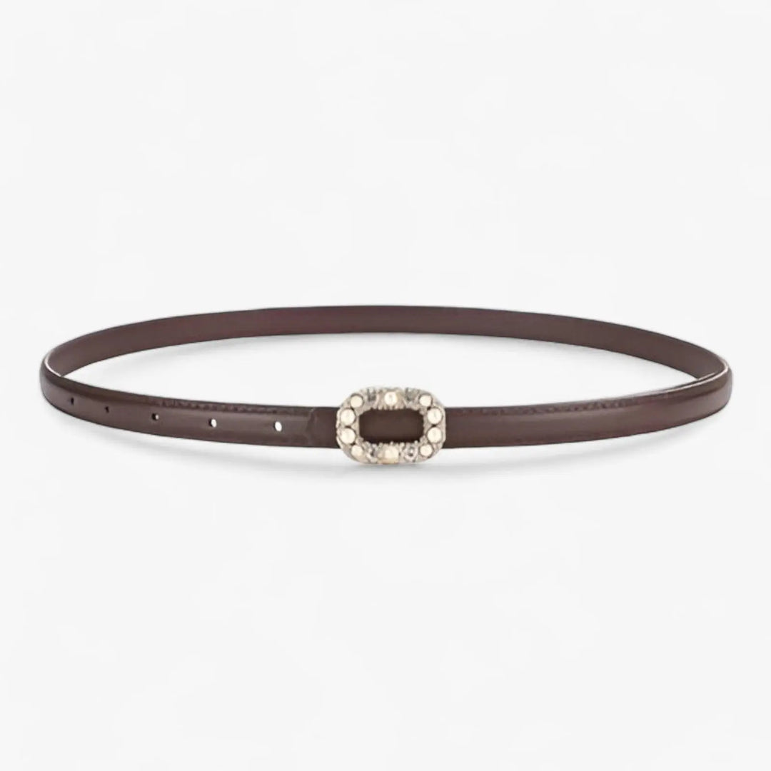 Eleganter Gürtel mit Perlen-Schnalle für Damen Mivona
