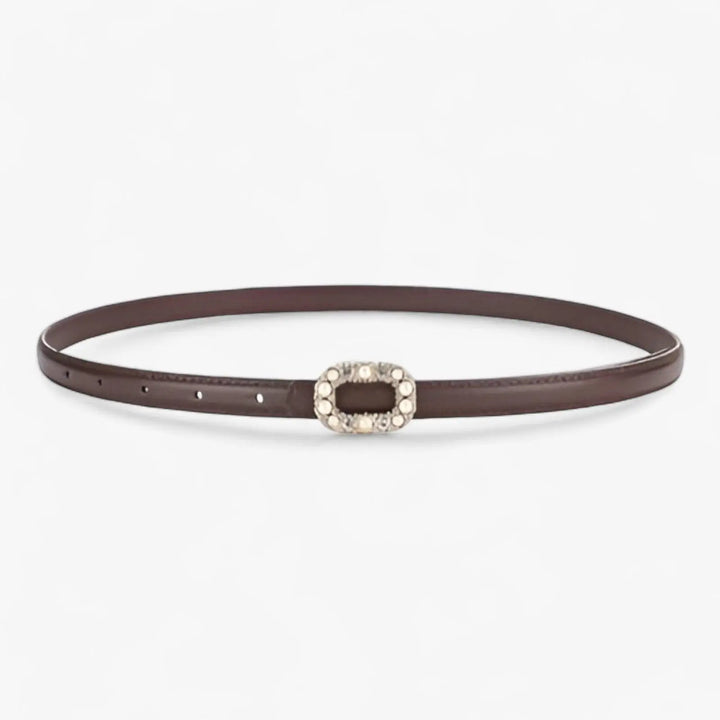 Eleganter Gürtel mit Perlen-Schnalle für Damen Mivona