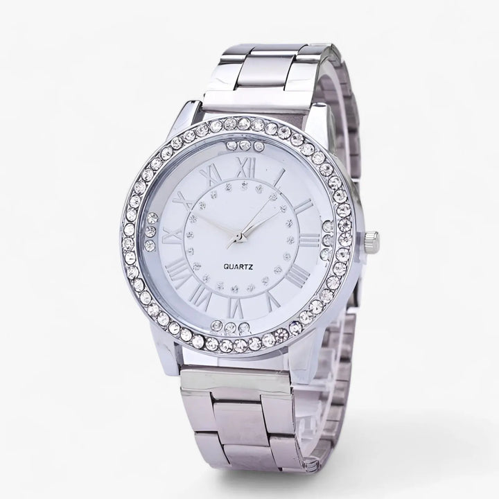 Runde Diamantuhr mit elegantem Glanz für Damen Mivona