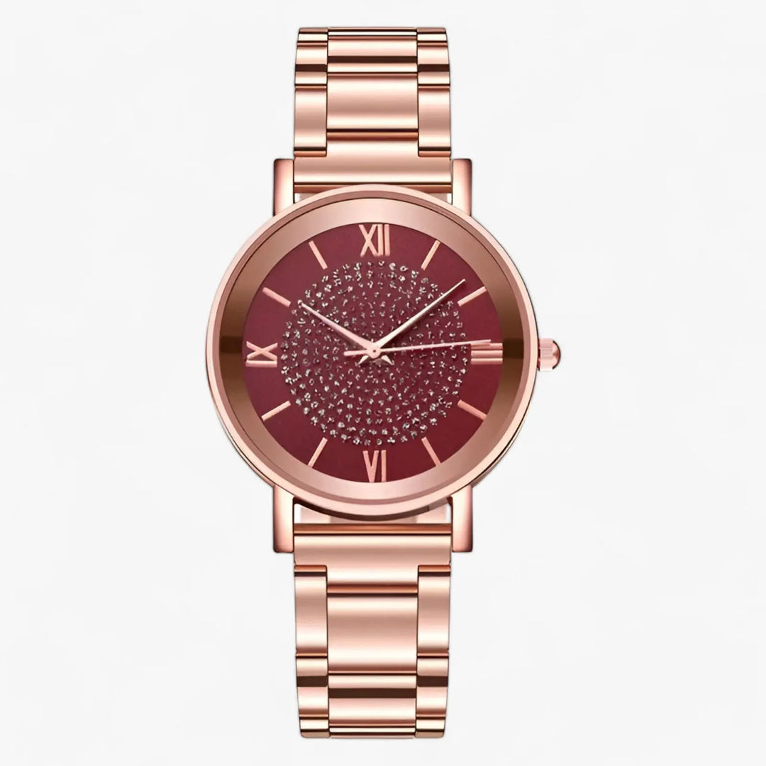 Luxuriöse Uhr mit Edelstahlarmband Für Frauen Mivona