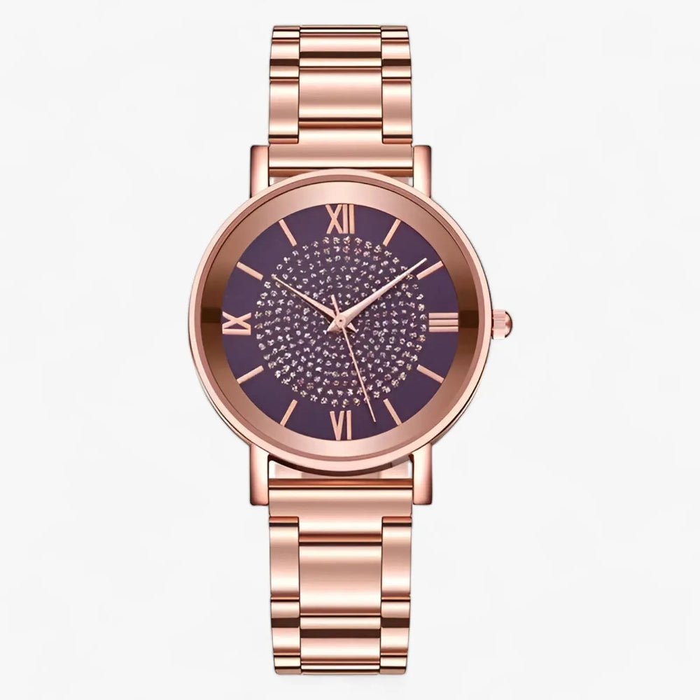Luxuriöse Uhr mit Edelstahlarmband Für Frauen Mivona