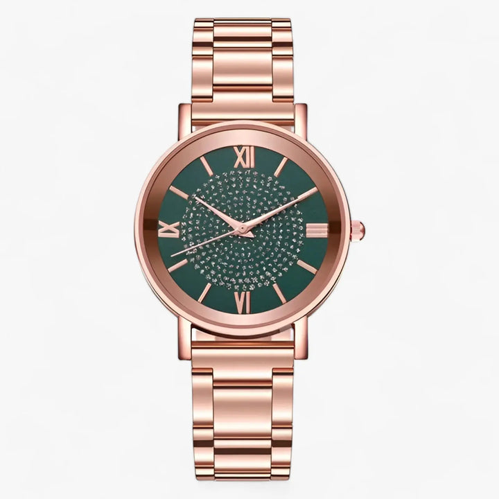 Luxuriöse Uhr mit Edelstahlarmband Für Frauen Mivona
