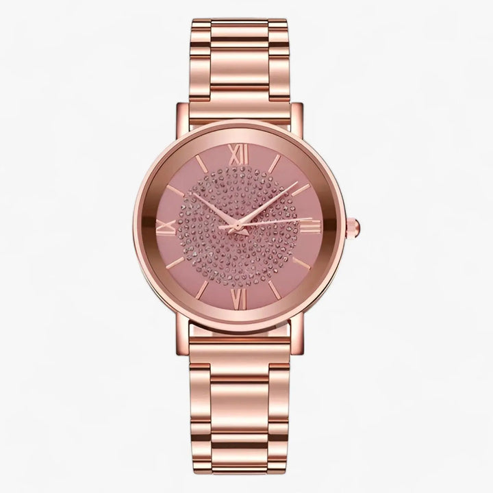Luxuriöse Uhr mit Edelstahlarmband Für Frauen Mivona