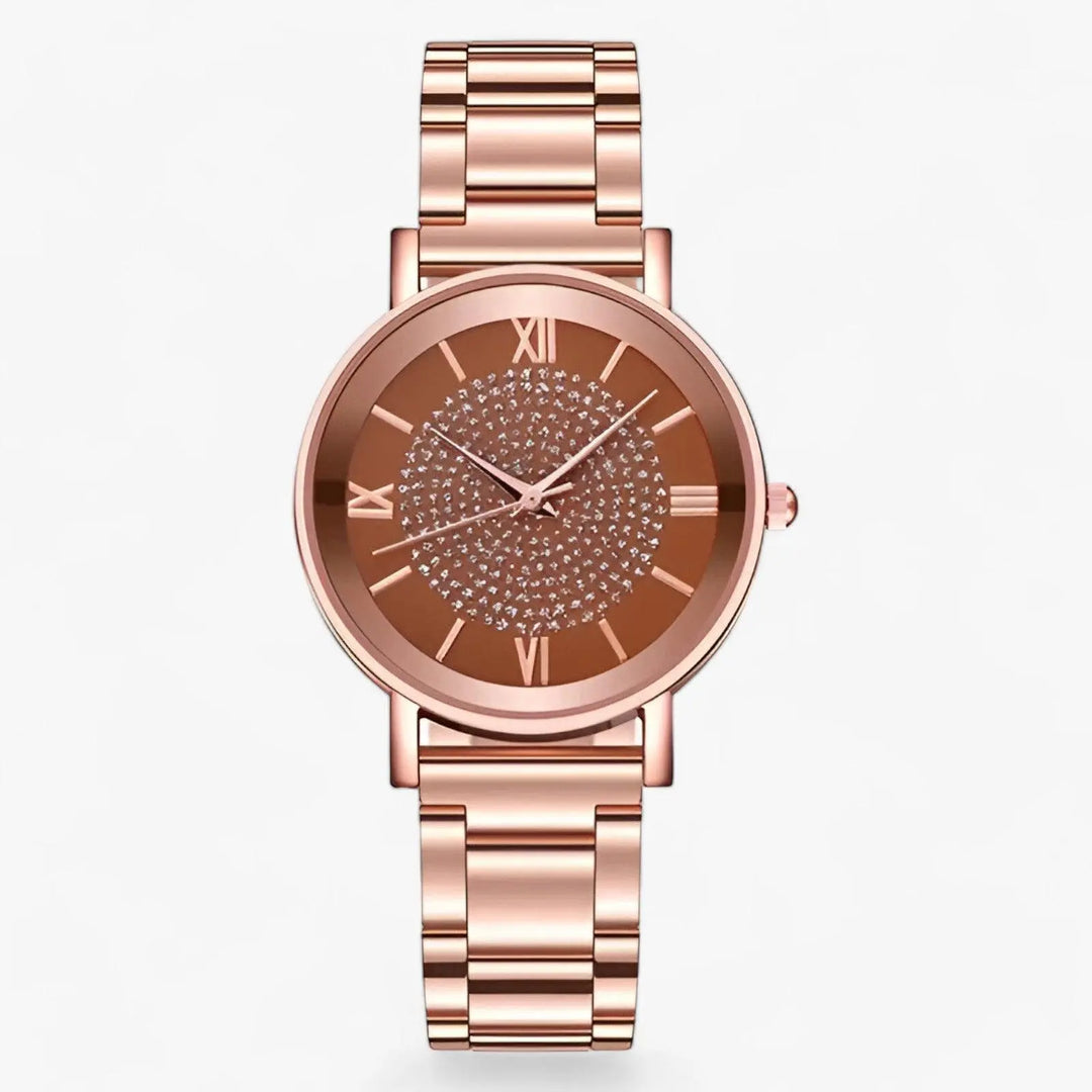 Luxuriöse Uhr mit Edelstahlarmband Für Frauen Mivona