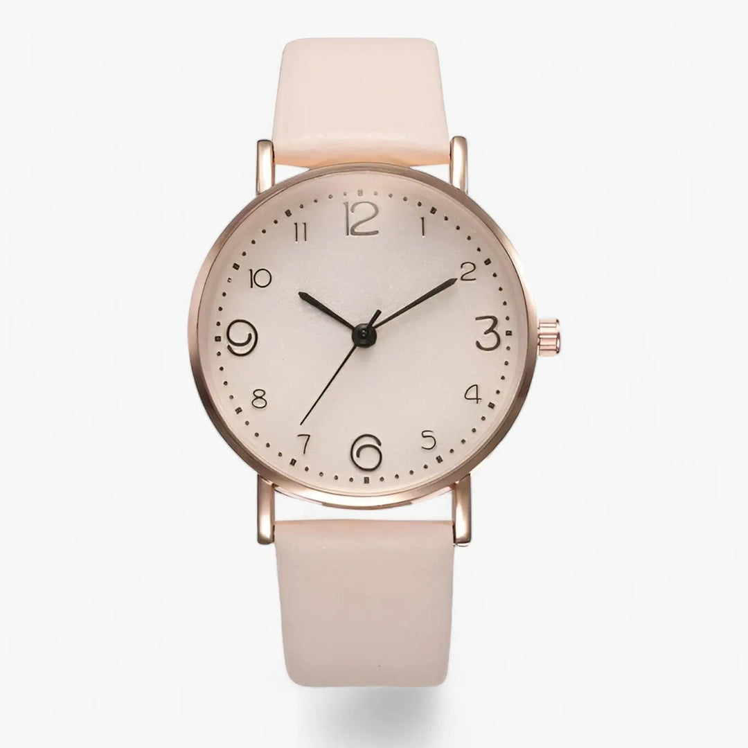 Modernes Rundes Quarz-Armbanduhr Für Frauen Mivona