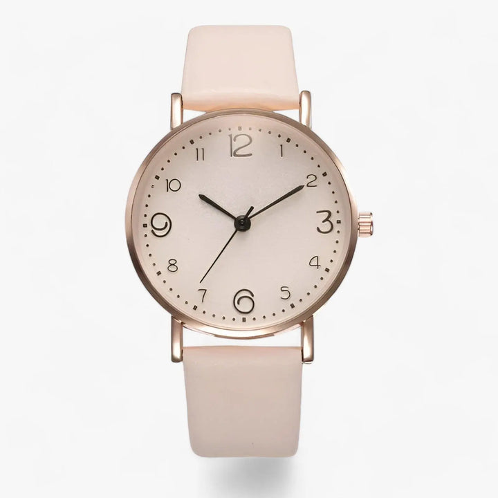 Modernes Rundes Quarz-Armbanduhr Für Frauen Mivona