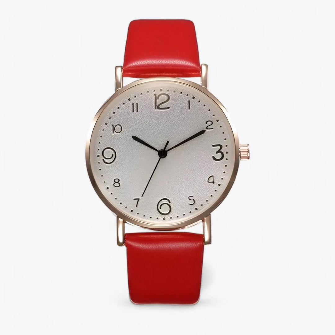 Modernes Rundes Quarz-Armbanduhr Für Frauen Mivona