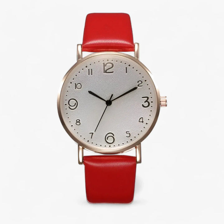 Modernes Rundes Quarz-Armbanduhr Für Frauen Mivona