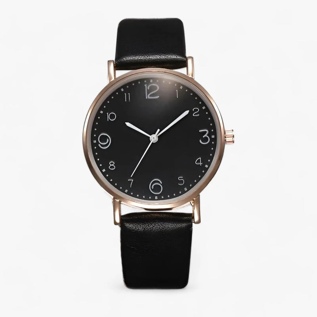 Modernes Rundes Quarz-Armbanduhr Für Frauen Mivona