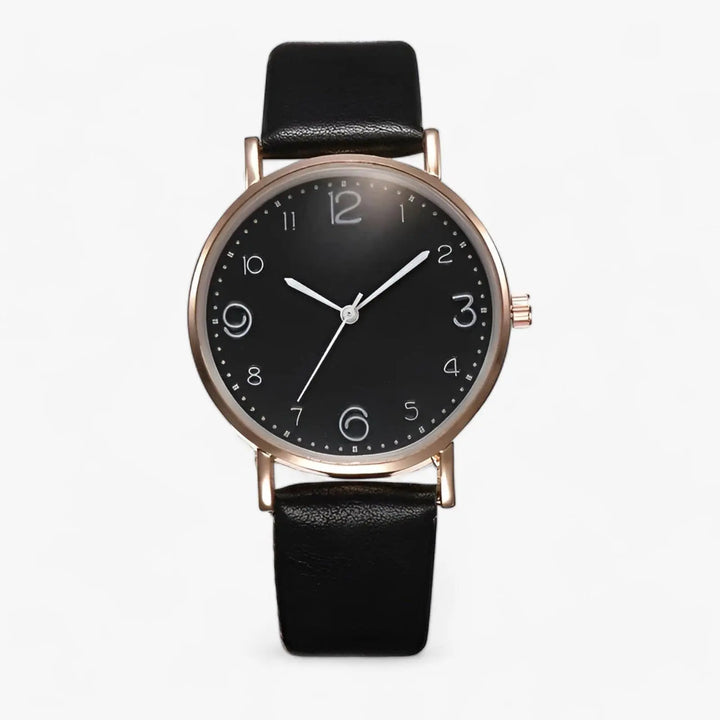 Modernes Rundes Quarz-Armbanduhr Für Frauen Mivona