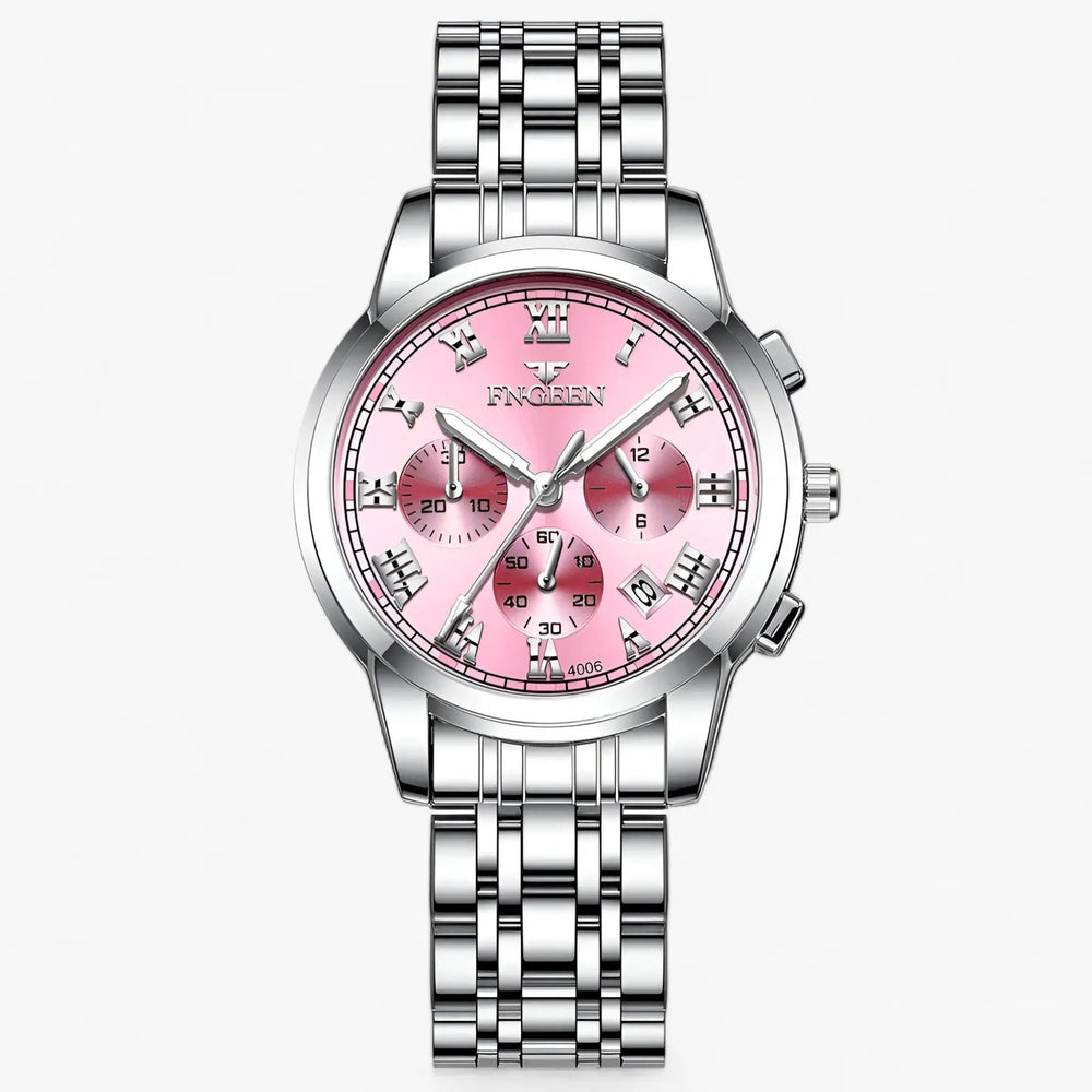 Präzise Runde Edelstahl Uhr Für Frauen Mivona