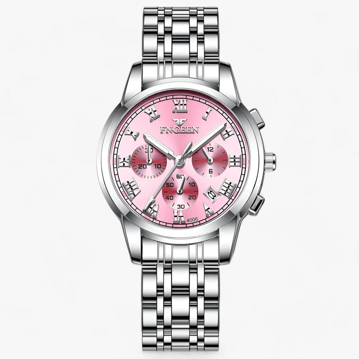 Präzise Runde Edelstahl Uhr Für Frauen Mivona